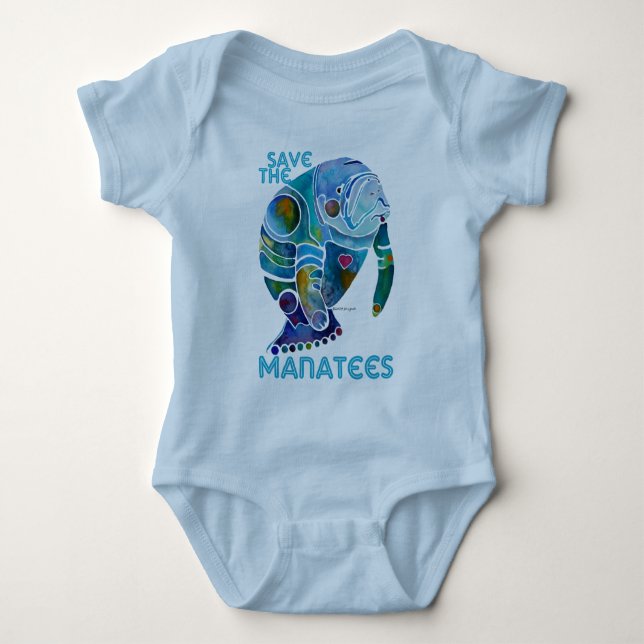 Retten Sie das Manatis Baby Strampler (Vorderseite)