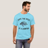 Retten Sie das Riff essen einen Lionfish