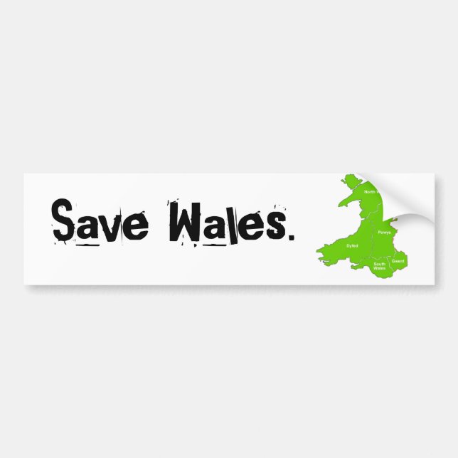 retten Sie das Wales Autoaufkleber (Vorne)