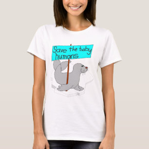 Retten Sie den Baby-Menschen das Shirt der Frauen