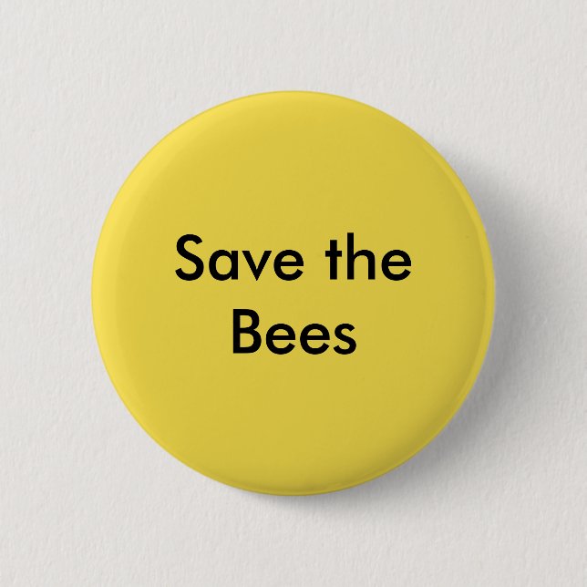 Retten Sie den Bienen Knopf Button (Vorderseite)