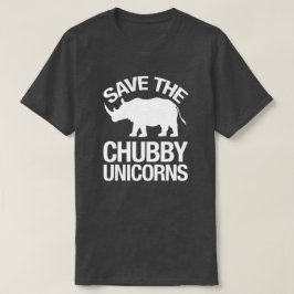 Retten Sie den Chubby Unicorns lustiges T-Shirt