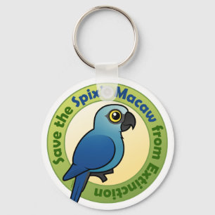 Retten Sie den des Spixs Macaw von der Löschung Schlüsselanhänger