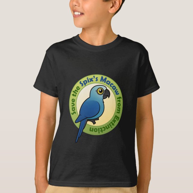 Retten Sie den des Spixs Macaw von der Löschung T-Shirt (Vorderseite)