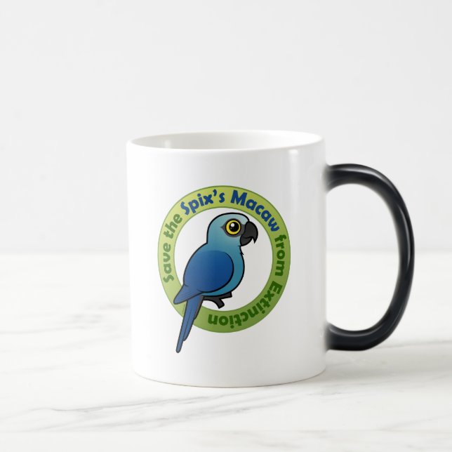 Retten Sie den des Spixs Macaw von der Löschung Verwandlungstasse (Rechts)