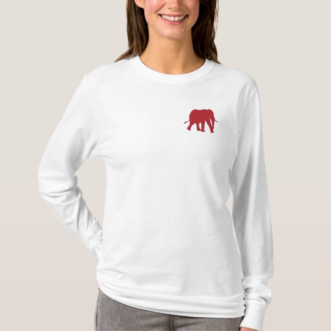 Retten Sie den Elefanten lange Hülse T-Shirt (Vorderseite)