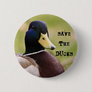 Retten Sie den Enten Knopf Button