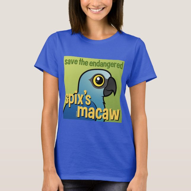 Retten Sie den gefährdeten des Spixs Macaw T-Shirt (Vorderseite)