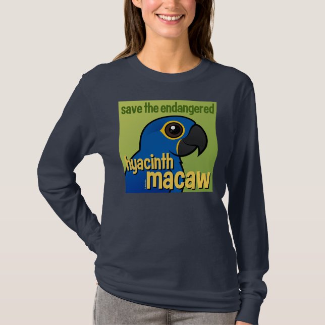 Retten Sie den gefährdeten HyazintheMacaw T-Shirt (Vorderseite)