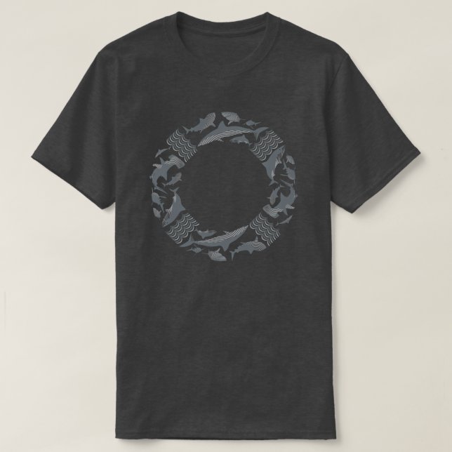 Retten Sie den Haifischen Lebensretter T-Shirt (Design vorne)