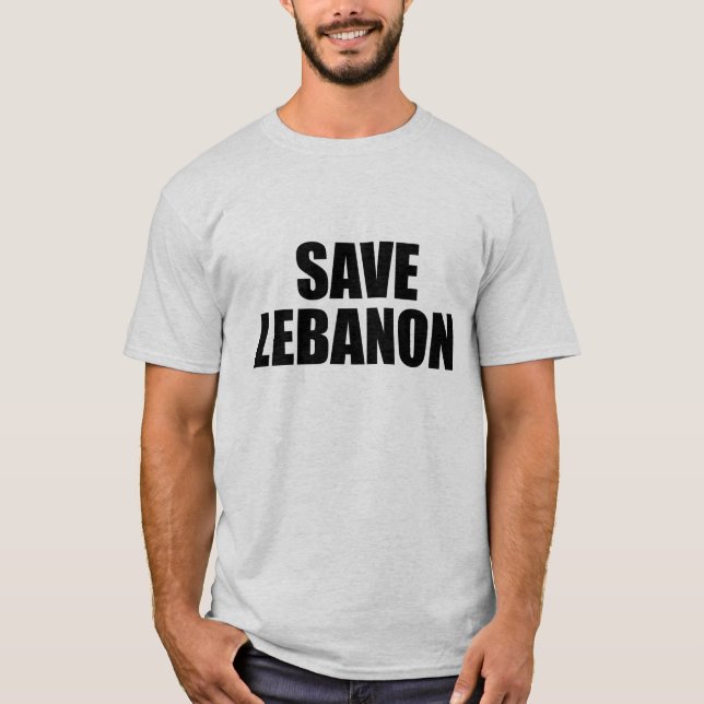 Retten Sie den Libanon T-Shirt (Vorderseite)