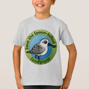 Retten Sie den Löffel-berechneten Flussuferläufer T-Shirt