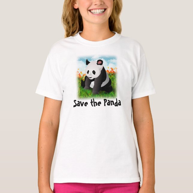 Retten Sie den Panda T-Shirt (Vorderseite)