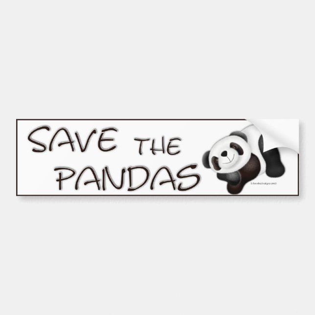 Retten Sie den Pandas Autoaufkleber (Vorne)