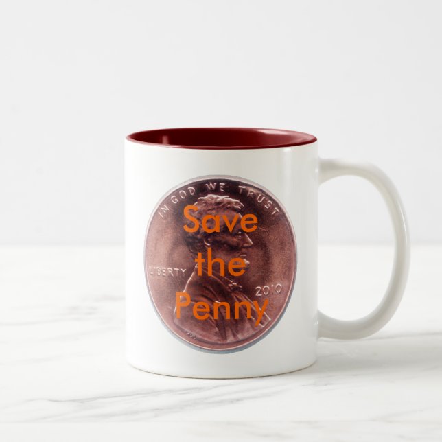 Retten Sie den Penny Zweifarbige Tasse (Rechts)