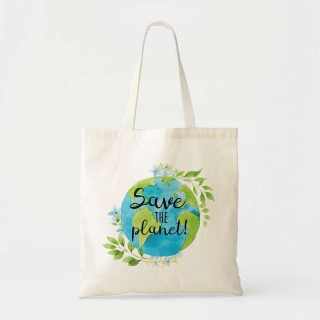 Retten Sie den Planet Tote Bag Tragetasche (Vorne)