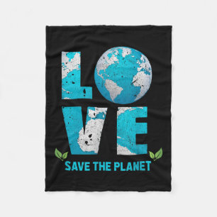 Retten Sie den Planeten-Liebe-Boden Gerettet die W Fleecedecke