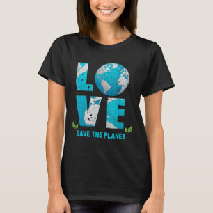 Retten Sie den Planeten-Liebe-Boden Gerettet die W T-Shirt