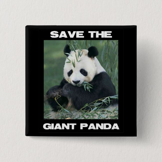 Retten Sie den riesigen Panda Button (Vorderseite)
