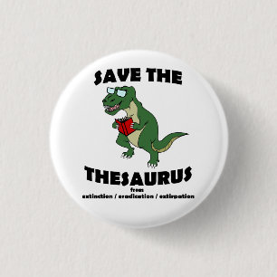 Retten Sie den Thesaurus-Dinosaurier Button