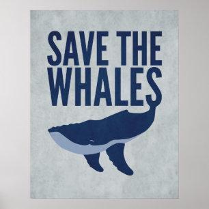 Retten Sie den Walen Plakat