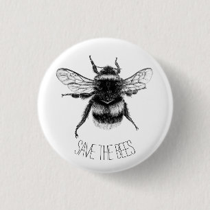 Retten Sie die Bienen Button