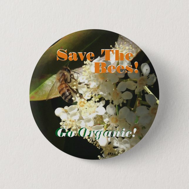 Retten Sie die Bienen/das Aktivismus-Button Button (Vorderseite)