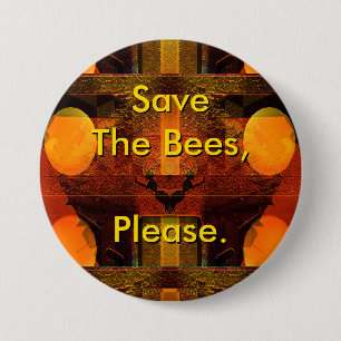 Retten Sie die Bienen gefallen knöpfen Button