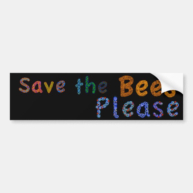Retten Sie die Bienen gefallen lässigem Autoaufkleber (Vorne)