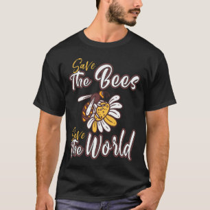 Retten Sie die Bienen retten die Welt T-Shirt