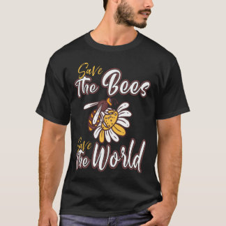 Retten Sie die Bienen retten die Welt T-Shirt