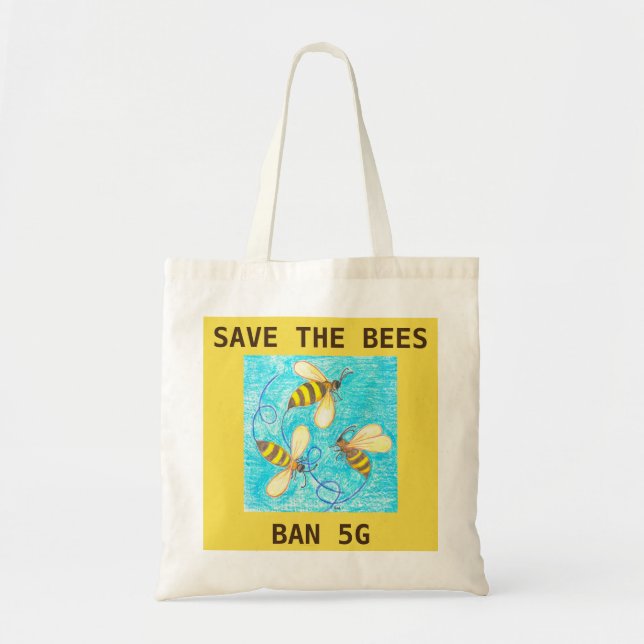 Retten Sie die Bienen, Tasche des Verbots 5G (Vorne)