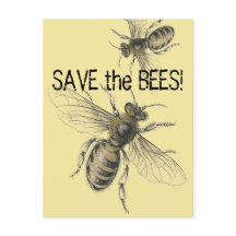 Retten Sie die Bienen Vintage-Bienenbilder