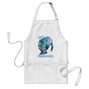 Retten Sie die blauen Manatis Schürze