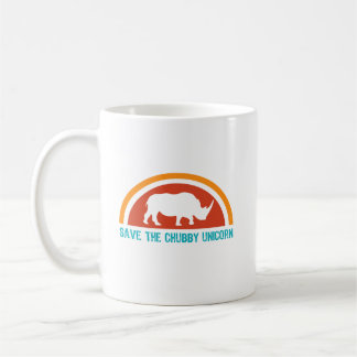 Retten Sie die Chubby Unicorn-Kaffee-Tasse Kaffeetasse