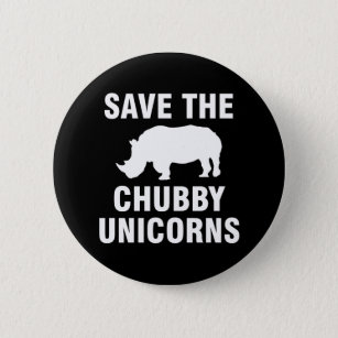 Retten Sie die chubby Unicorns Button
