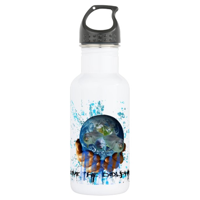Retten Sie die Delphine Trinkflasche (Vorderseite)
