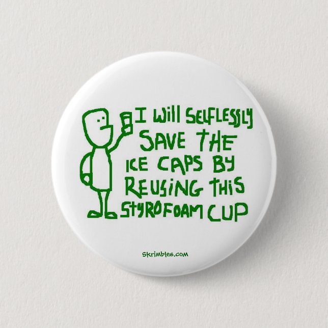 Retten Sie die Eiskappen Button (Vorderseite)
