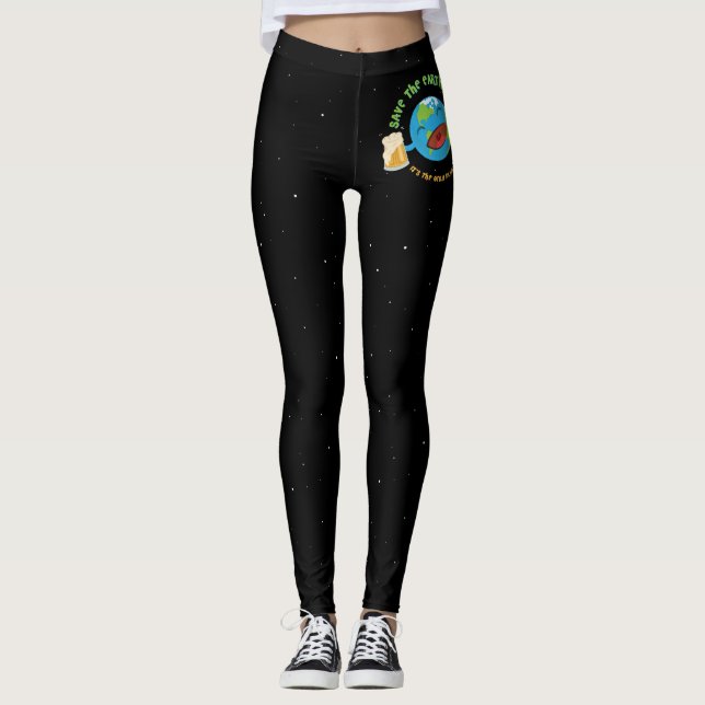 Retten Sie die Erde Leggings (Vorderseite)
