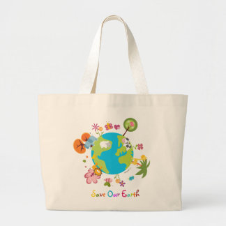 Retten Sie die Erdtasche Jumbo Stoffbeutel