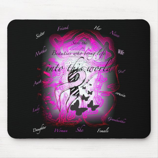 Retten Sie die Leben von Frau mousepad (Vorne)