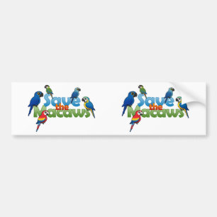 Retten Sie die Macaws Autoaufkleber