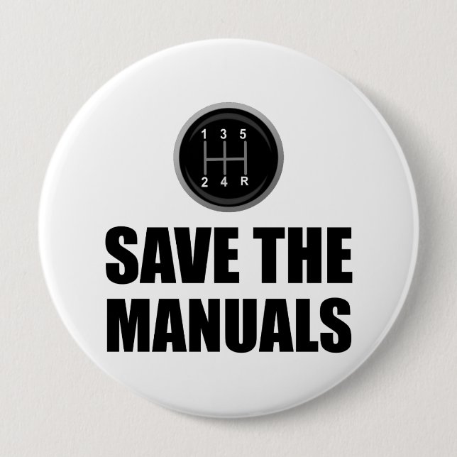 Retten Sie die manuellen lustigen Button (Vorderseite)
