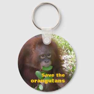 Retten Sie die Orang-Utans Schlüsselanhänger