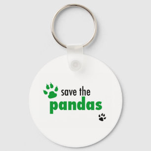 Retten Sie die Pandas Schlüsselanhänger