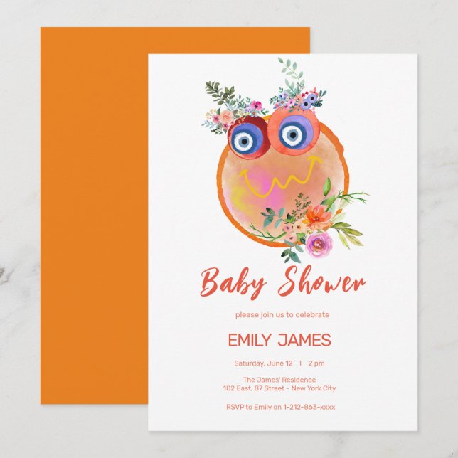 Retten Sie die Planet Baby Shower Invi Einladung (Vorne/Hinten)