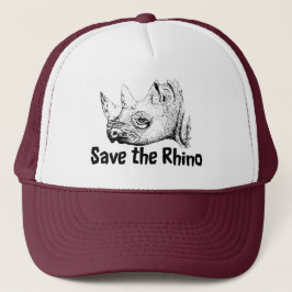 Retten Sie die Rhino-Safari-Kappe Truckerkappe