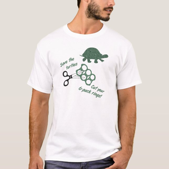Retten Sie die Schildkröten schneiden sechs T-Shirt (Vorderseite)