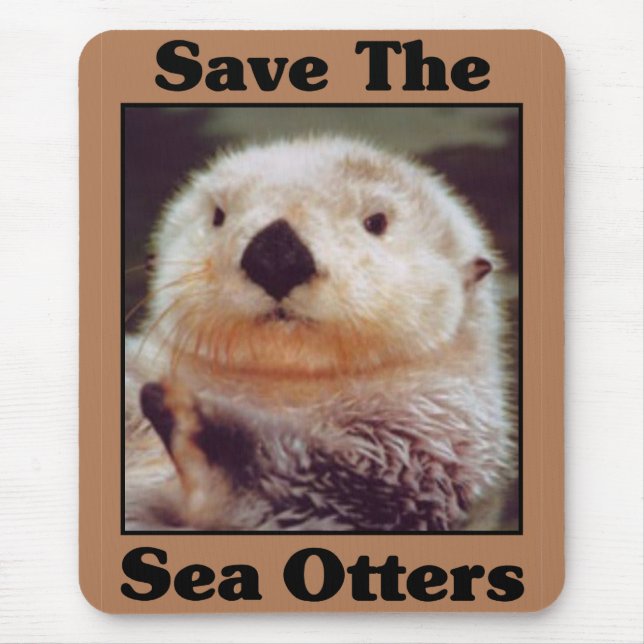 Retten Sie die Seeotter Mousepad (Vorne)