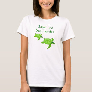Retten Sie die Seeschildkröte-gefährdete T-Shirt